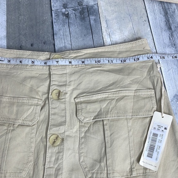 NWT Copper key khaki colored button down‎ skirt w/cargo pockets. Medium. - Picture 5 of 10